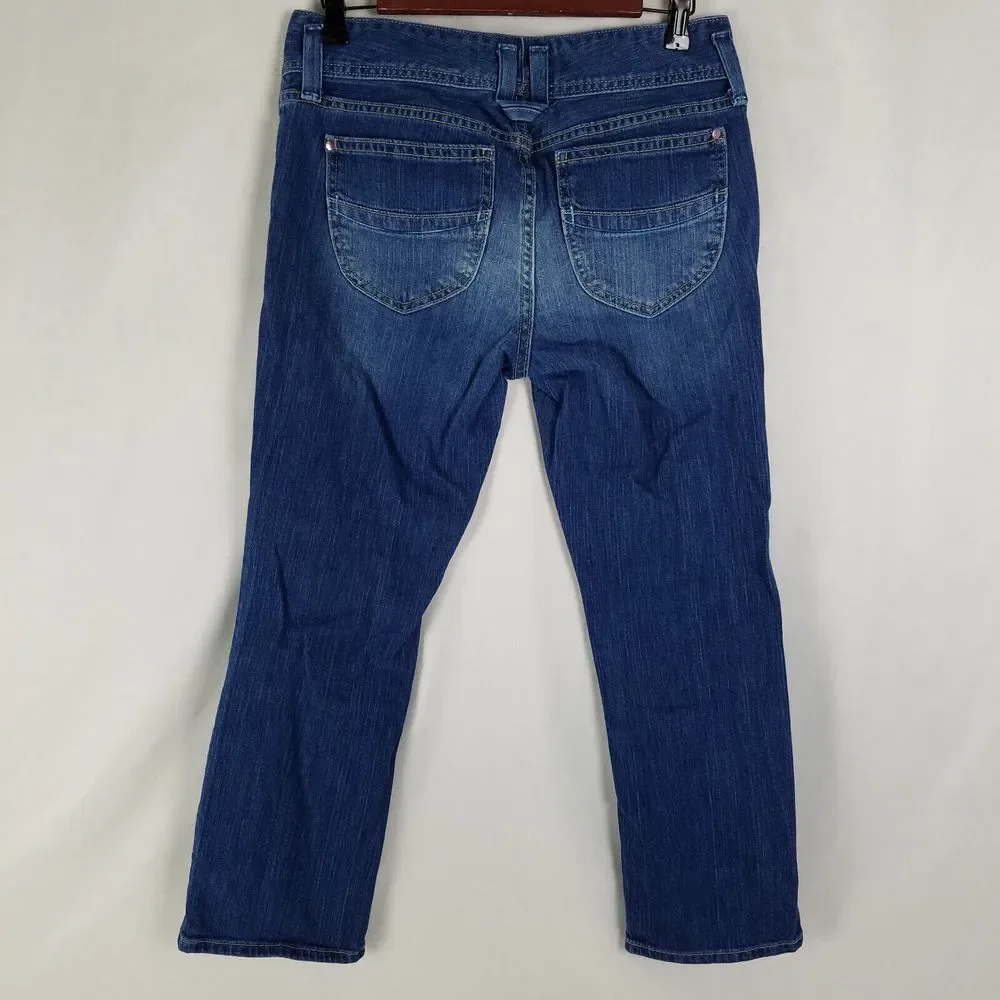 Vintage Gap Jeans Womens 30 x 24 Blue‎ Y2K Mid Rise Cropped Medium Wash Denim - Picture 2 of 10